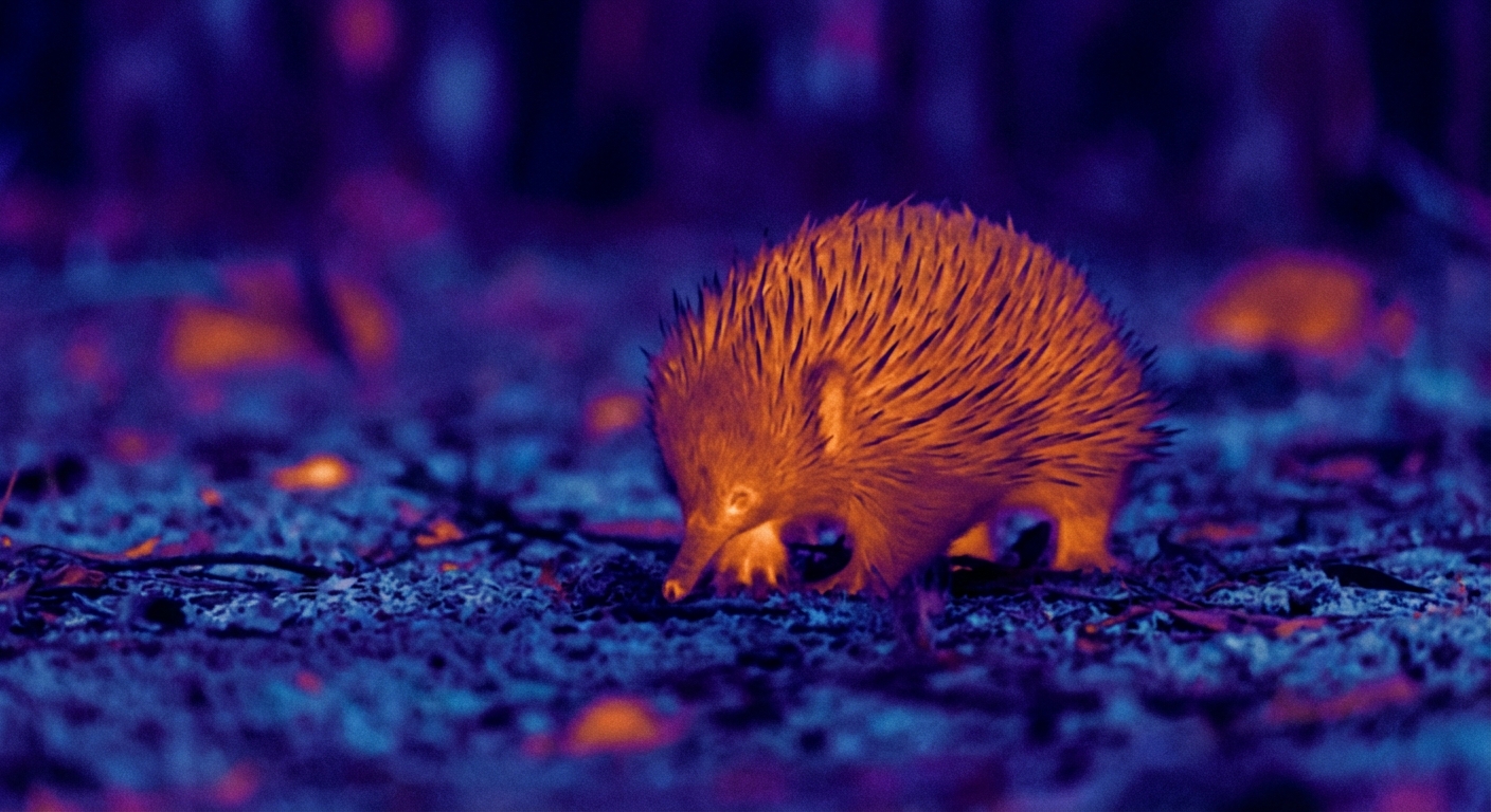 Echidna foraging